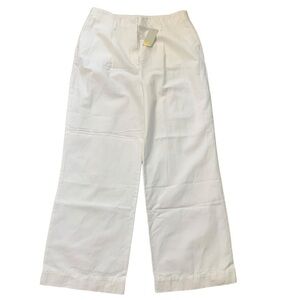 Boden New With Tags Cotton Linen Wide Leg Front Pleated High Rise Pants Size 12R